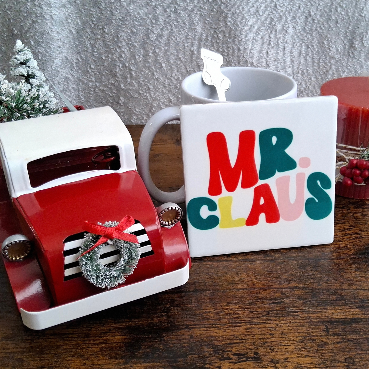 Mr. & Mrs. Claus Mug Gift Sets β Christmas Mug, Coaster & Spoon