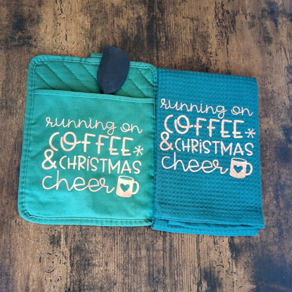 Christmas Kitchen Towel & Potholder Set – Holiday Kitchen Gift