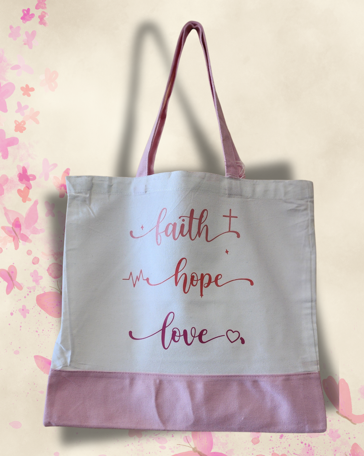 Everyday Canvas Totes with Positive Messages/Bolsas de lona con frases inspiradoras