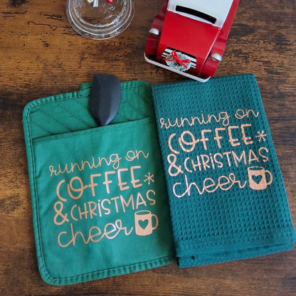 Christmas Kitchen Towel & Potholder Set – Holiday Kitchen Gift