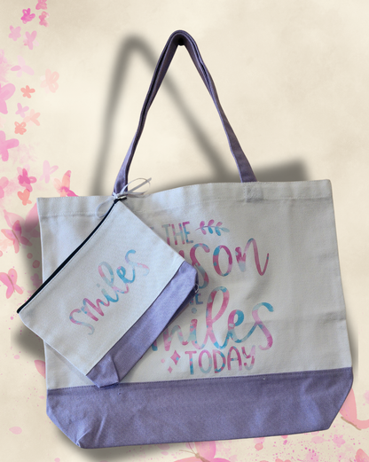 Everyday Canvas Totes with Positive Messages/Bolsas de lona con frases inspiradoras