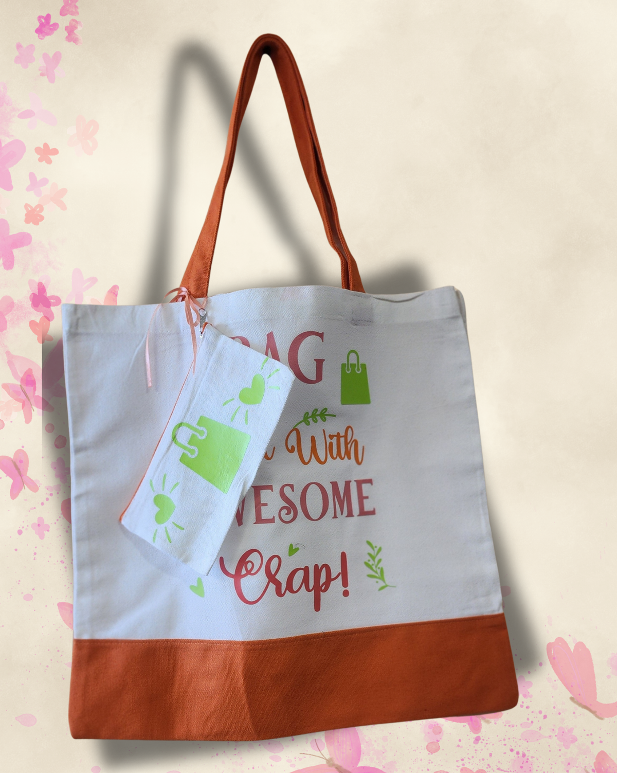 Everyday Canvas Totes with Positive Messages/Bolsas de lona con frases inspiradoras
