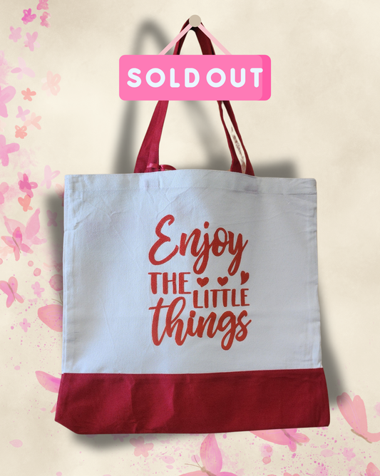 Everyday Canvas Totes with Positive Messages/Bolsas de lona con frases inspiradoras