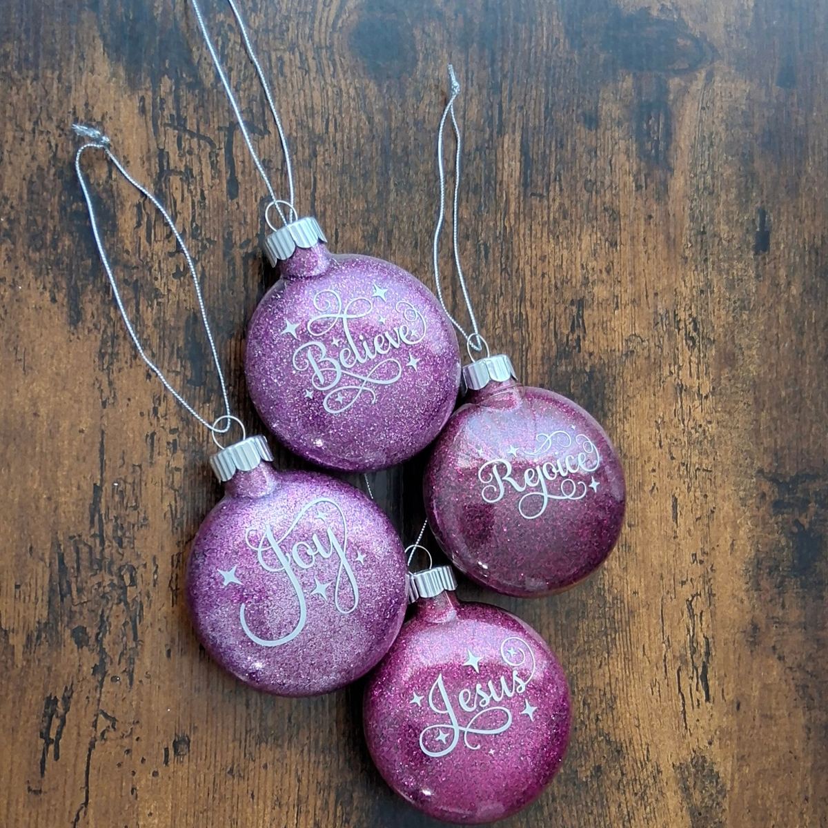 Christmas Ornament Set of 4 – Handmade Holiday Ornaments