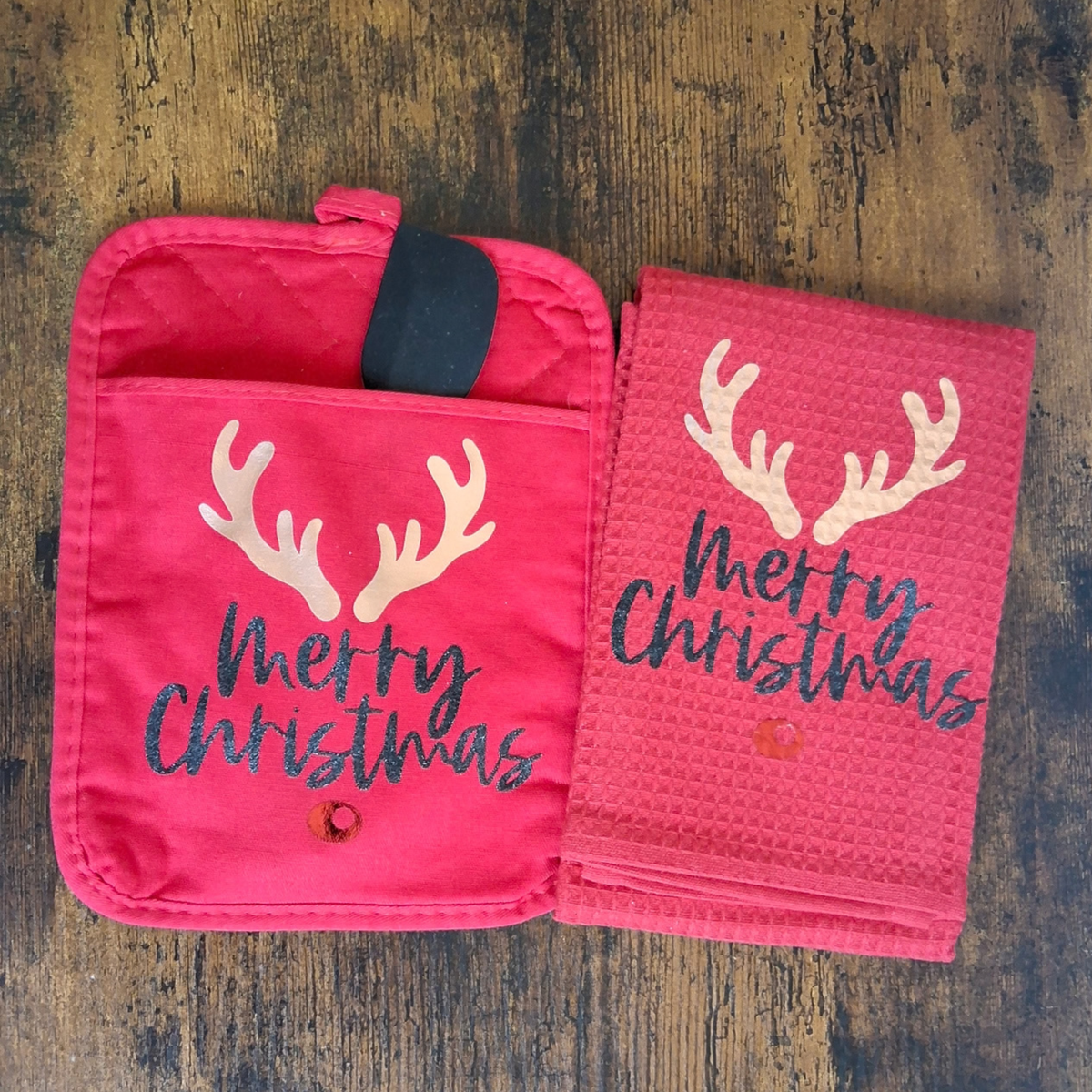 Christmas Kitchen Towel & Potholder Set – Holiday Kitchen Gift
