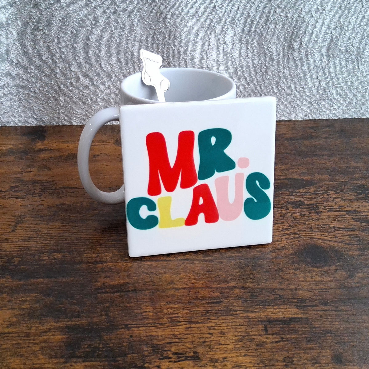 Mr. & Mrs. Claus Mug Gift Sets – Christmas Mug, Coaster & Spoon