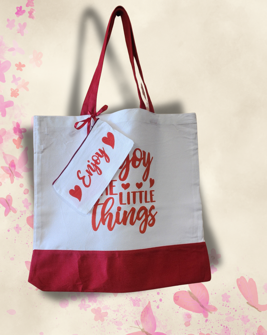 Everyday Canvas Totes with Positive Messages/Bolsas de lona con frases inspiradoras
