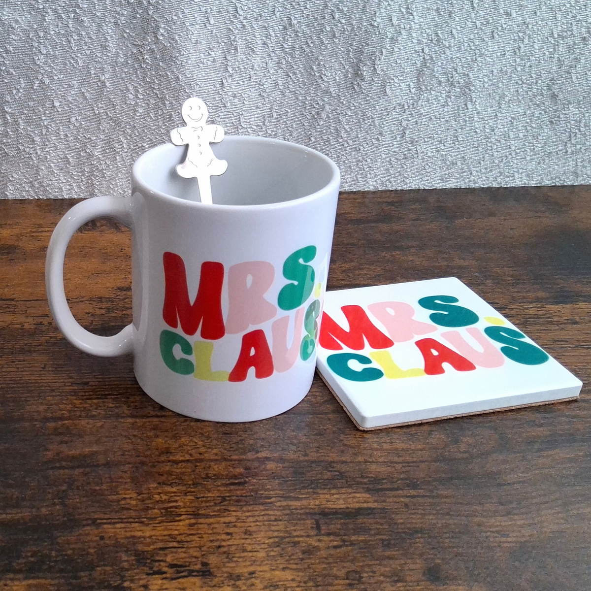 Mr. & Mrs. Claus Mug Gift Sets – Christmas Mug, Coaster & Spoon