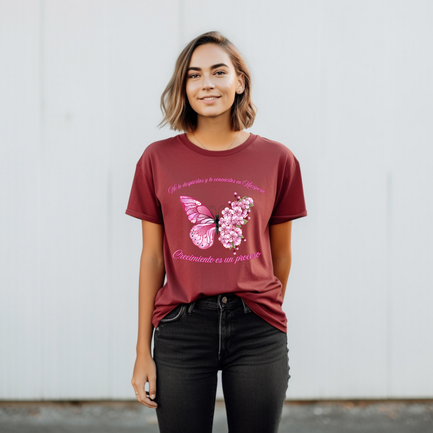 Camiseta Motivacional de Mariposa para Mujer | Positive Message Tee