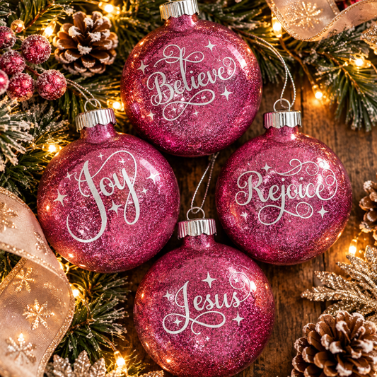Christmas Ornament Set of 4 – Handmade Holiday Ornaments