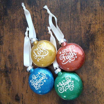 Christmas Ornament Set of 4 – Handmade Holiday Ornaments