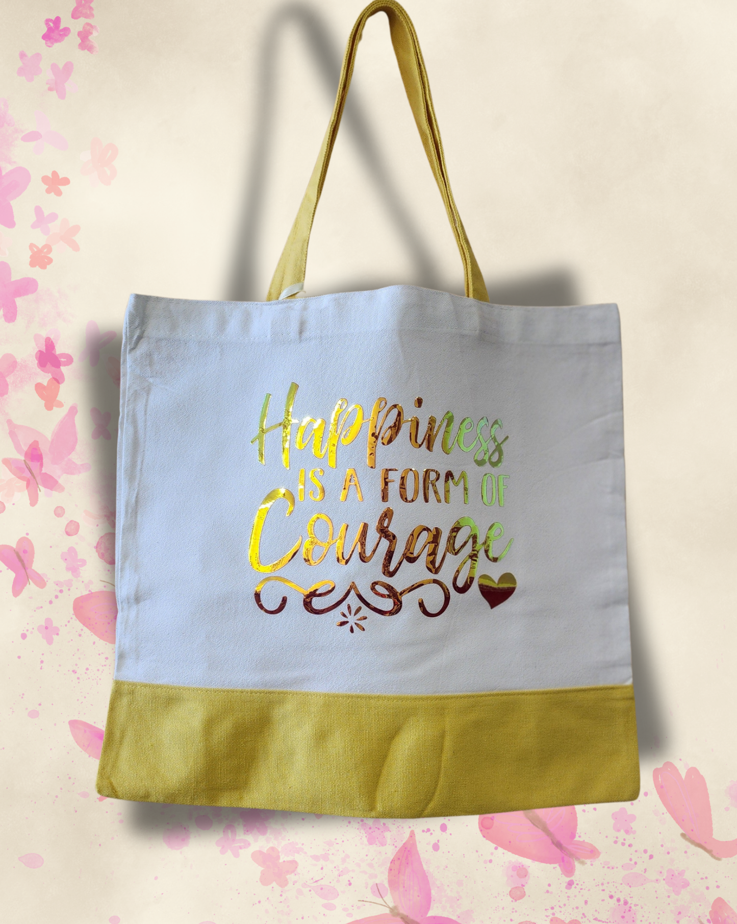 Everyday Canvas Totes with Positive Messages/Bolsas de lona con frases inspiradoras