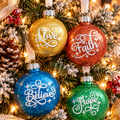 Christmas Ornament Set of 4 – Handmade Holiday Ornaments