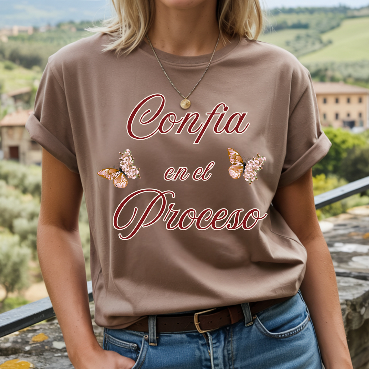 Camiseta Motivacional para Mujer-Confia en el proceso | Creations by Chela