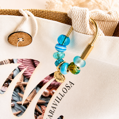 Coastal Luxe Bag Charm |  Hecho a Mano