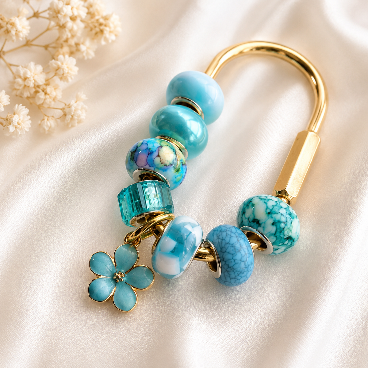 Coastal Luxe Bag Charm |  Hecho a Mano