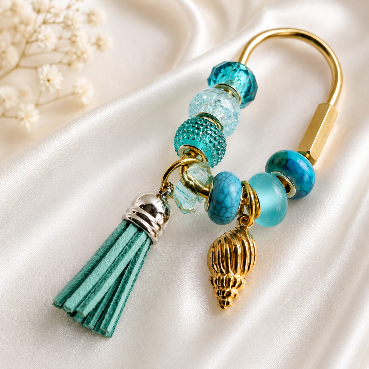 Coastal Luxe Bag Charm |  Hecho a Mano
